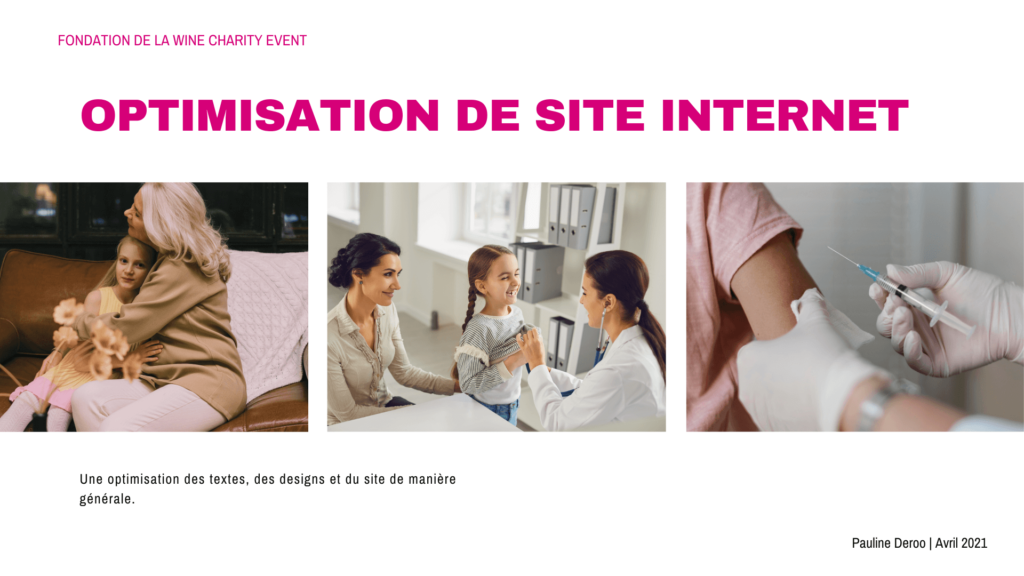 Optimisation de site internet de la fondation de la wine charity event pauline deroo etudiante en web marketing (1)