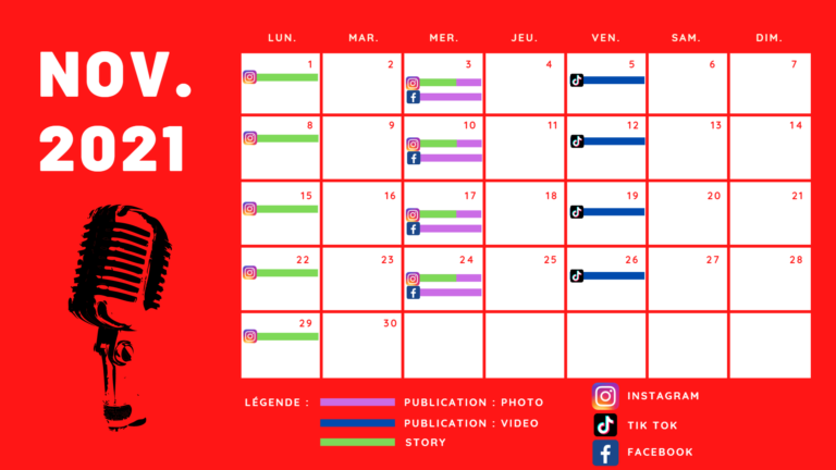 Planning éditorial - Projet événementiel Live In Casa 2021